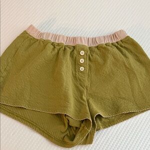Cozyland by Morgan lane size medium olive Green Women's sleep Shorts